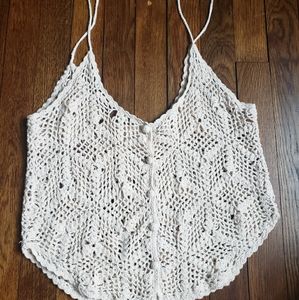 Crochet Buttom Up Camisole